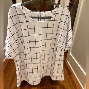 Melloday White Dressy Blouse 1x